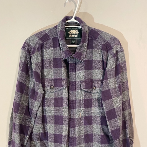 Roots Purple Flannel XL - Picture 1 of 2